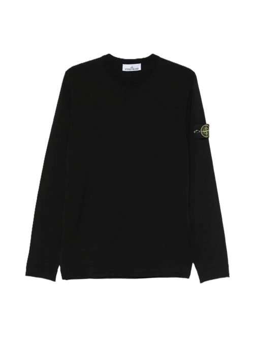 STONE ISLANDFelpa girocollo nero con patch logo Stone Island | L1S155100062S00B9V0029